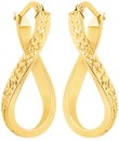 9ct-Gold-Diamond-Cut-Oval-Hoops Sale