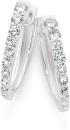 Sterling-Silver-Cubic-Zirconia-Oval-Taper-Hoops Sale