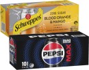 Pepsi-Solo-or-Schweppes-Soft-Drink-or-Schweppes-Infused-Sparkling-Water-10x375mL Sale