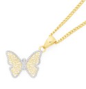 9ct-Gold-Two-Tone-Butterfly-Pendant Sale