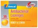 Amcal-Antibacterial-Honey-Lemon-16-Lozenges Sale