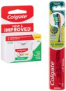 Colgate-Total-Dental-Floss-Mint-Waxed-100m-360-Advanced-Medium-or-Slim-Soft-Advanced-Charcoal-Bristles-Toothbrush-1-Pack Sale