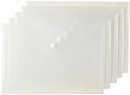 Keji-Button-Document-Wallet-5-Pack-Clear Sale