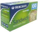 Hercules-ClickZip-Resealable-Sandwich-Bags-100-Pack Sale