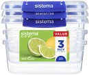 Sistema-Klip-It-Plus-Containers-1-Litre-3-Pack Sale