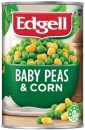 Edgell-Baby-Peas-Corn-or-Peas-Carrots-420g Sale