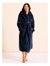 Soho-Fleece-Long-Robe-Navy Sale