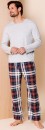 Reserve-Long-Sleeve-Tee-and-Flannelette-Pant-PJ-Set-Classic-Check-in-Grey-Marle Sale