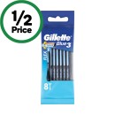 Gillette-Blue-3-Disposable-Shaving-Razors-Pk-8 Sale