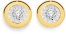 9ct-Gold-Diamond-Bezel-Stud-Earrings Sale