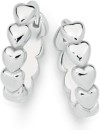 Sterling-Silver-Multi-Domed-Heart-Huggies Sale