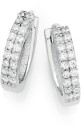 Sterling-Silver-10mm-Double-Row-Cubic-Zirconia-Huggies Sale