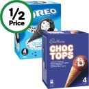 Cadbury-Choc-Top-or-Oreo-Cookie-Top-Ice-Cream-Cones-400ml-Pk-4-From-the-Freezer Sale