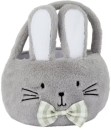 Grey-Plush-Bunny-Basket Sale