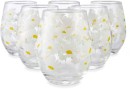 6-Daisy-Stemless-Glasses Sale