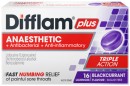 Difflam-Plus-Anaesthetic-Blackcurrant-Flavour-16-Lozenges Sale