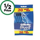 Gillette-Blue-Disposable-Shaving-Razor-Pk-20 Sale