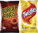 Twisties-Burger-Rings-or-Cheetos-80g-90g Sale