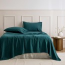 Dark-Green-Plain-Flannelette-Sheet-Set-by-Essentials Sale