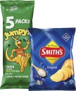 Jumpys-5-Pack-or-Smiths-Crinkle-Potato-Chips-150g-170g Sale