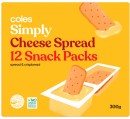 Coles-Simply-Cheese-Spread-Snack-12-Pack-300g Sale