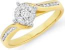 9ct-Gold-Diamond-Round-Cluster-Ring Sale