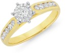 9ct-Gold-Diamond-Solitaire-Shoulder-Ring Sale