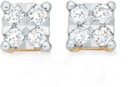 9ct-Gold-Diamond-Square-Stud-Earrings Sale