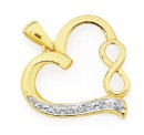 9ct-Gold-Diamond-Infinity-Heart-Pendant Sale