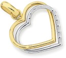 9ct-Gold-Two-Tone-Diamond-Cut-Polished-Double-Open-Heart-Pendant Sale