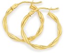 9ct-Gold-15mm-Entwined-Twist-Hoop-Earrings Sale