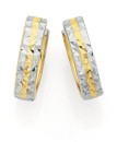 9ct-Gold-Two-Tone-10mm-Reversible-Huggie-Earrings Sale