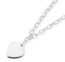 Sterling-Silver-145cm-Belcher-Heart-Charm-Bracelet Sale