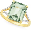 9ct-Gold-Green-Amethyst-Emerald-Cut-Dress-Ring Sale