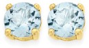 9ct-Gold-Blue-Topaz-Stud-Earrings Sale