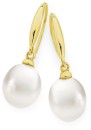 9ct-Gold-Cultured-Freshwater-Pearl-Tear-Drop-Shepherd-Hook-Earrings Sale