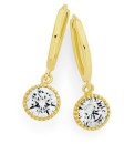 9ct-Gold-Cubic-Zirconia-Round-Huggie-Earrings Sale