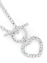 Sterling-Silver-45cm-Cubic-Zirconia-Open-Heart-Fob-Necklet Sale