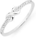 Sterling-Silver-Cubic-Zirconia-Infinity-Stacker-Ring Sale