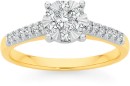 9ct-Gold-Diamond-Round-Cluster-Ring Sale