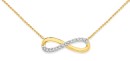 Exquisites-9ct-Gold-Diamond-Infinity-Necklet Sale