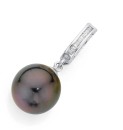 9ct-White-Gold-Cultured-Tahitian-Pearl-Diamond-Enhancer Sale