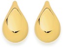 9ct-Gold-20mm-Puff-Teardrop-Stud-Earrings Sale