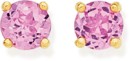 9ct-Gold-Created-Pink-Sapphire-Stud-Earrings Sale