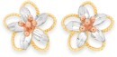 9ct-Gold-Tri-Tone-Flower-Stud-Earrings Sale