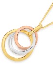 9ct-Gold-Tri-Tone-Triple-Circle-Pendant Sale