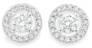 Sterling-Silver-Round-Cubic-Zirconia-Halo-Studs Sale