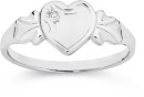 Sterling-Silver-Diamond-Heart-Signet-Ring Sale