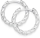 Sterling-Silver-15mm-Polished-Twist-Huggies Sale