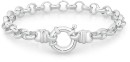 Sterling-Silver-20cm-Solid-Belcher-Bolt-Ring-Bracelet Sale